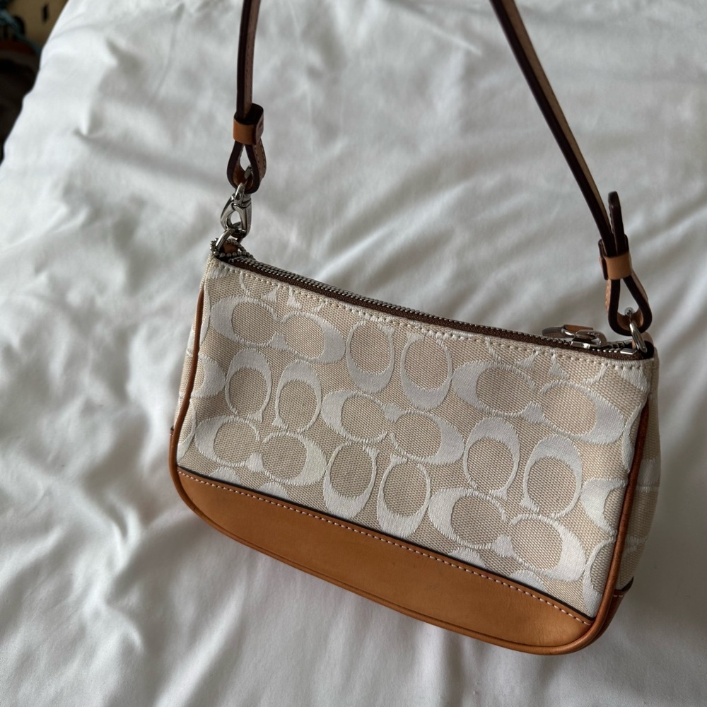 Coach Signature C Demi Tan Shoulder Bag - Picture 4 of 5